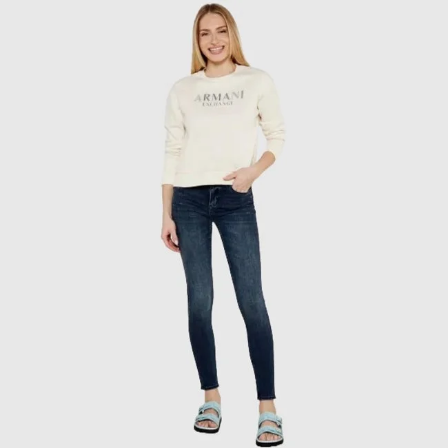 Sudadera Armani Exchange Beige Mujer Sudadera Armani Exchange Beige Mujer