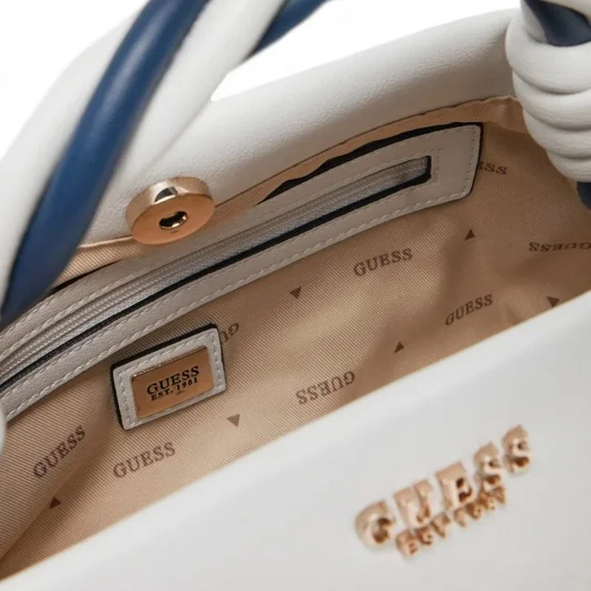 Bolso Guess Blanco y Azul Mujer