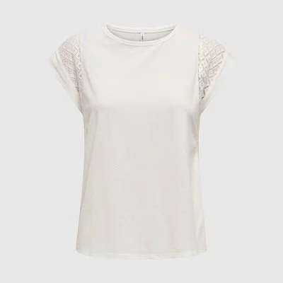 Camiseta Only Beige Mujer