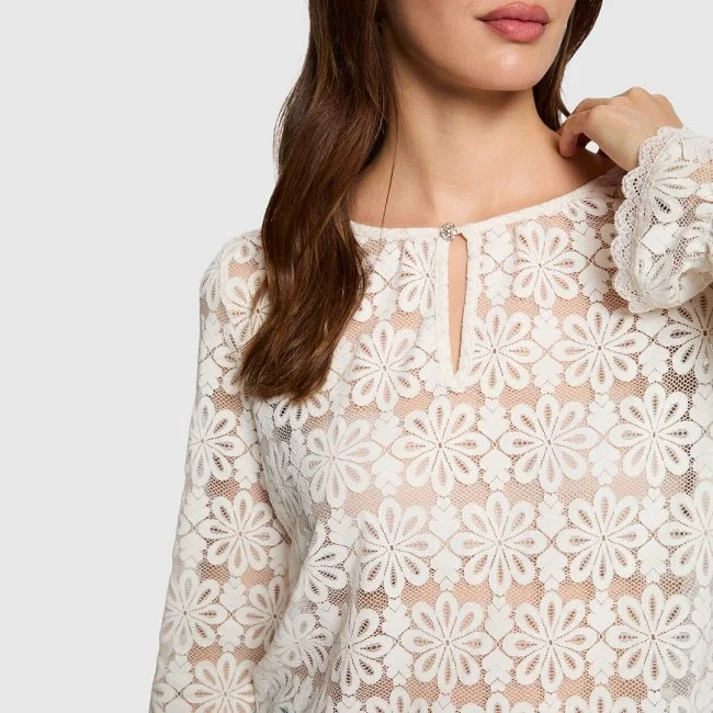 Camisa Morgan Blanca Estampado Mujer Camisa Morgan Blanca Estampado Mujer
