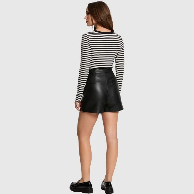 Camisa Morgan Blanca y Negra Mujer Camisa Morgan Blanca y Negra Mujer
