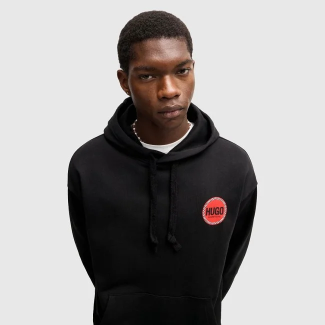 Sudadera Hugo Negra Hombre