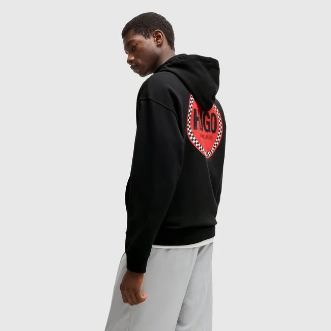 Sudadera Hugo Negra Hombre