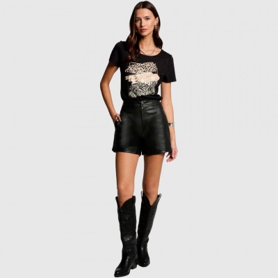 Camiseta Morgan Negra Mujer... 2