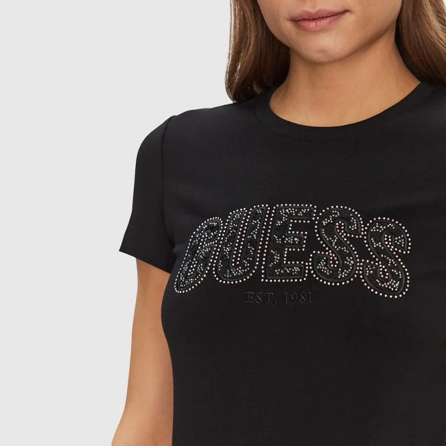 Camiseta Guess Negra Mujer