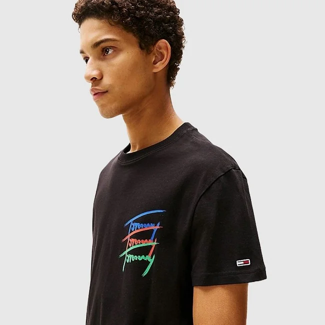 Camiseta Tommy Hilfiger Negra Hombre Camiseta Tommy Hilfiger Negra Hombre