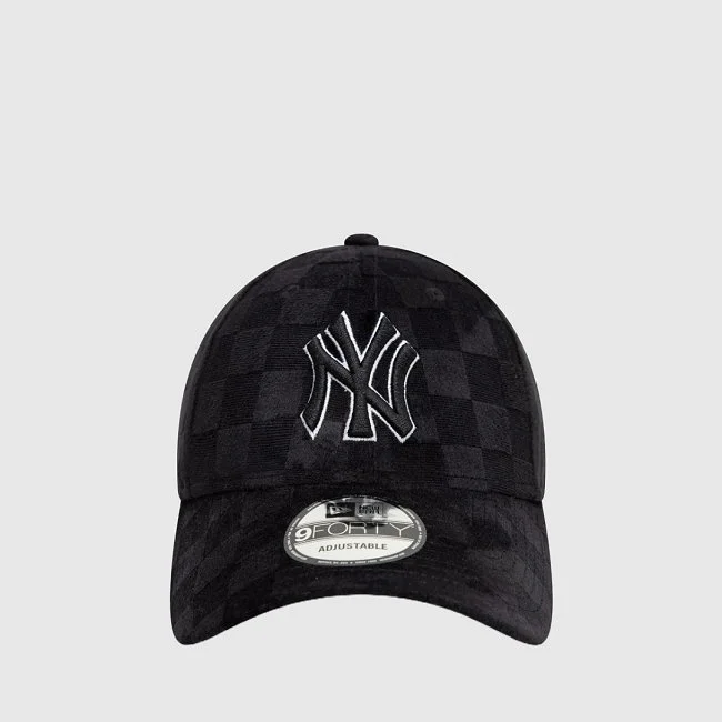 Gorra New Era Negra con cuadros Hombre