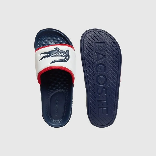 Chanclas Lacoste Azules y Blancas Hombre Chanclas Lacoste Azules y Blancas Hombre