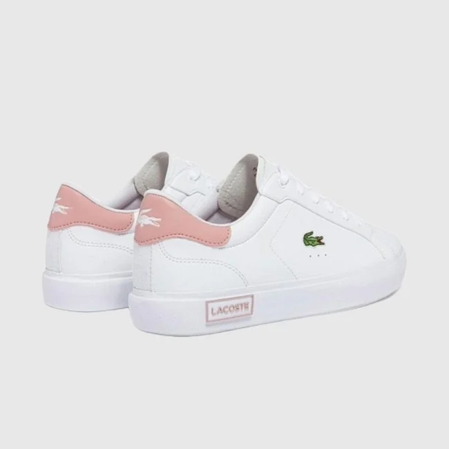 Zapatillas Lacoste Blancas y Rosas Mujer