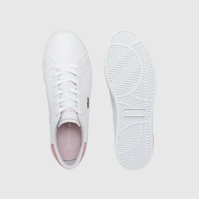 Zapatillas Lacoste Blancas y Rosas Mujer