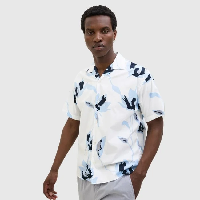 Camisa Jack & Jones Estampada Blanca...