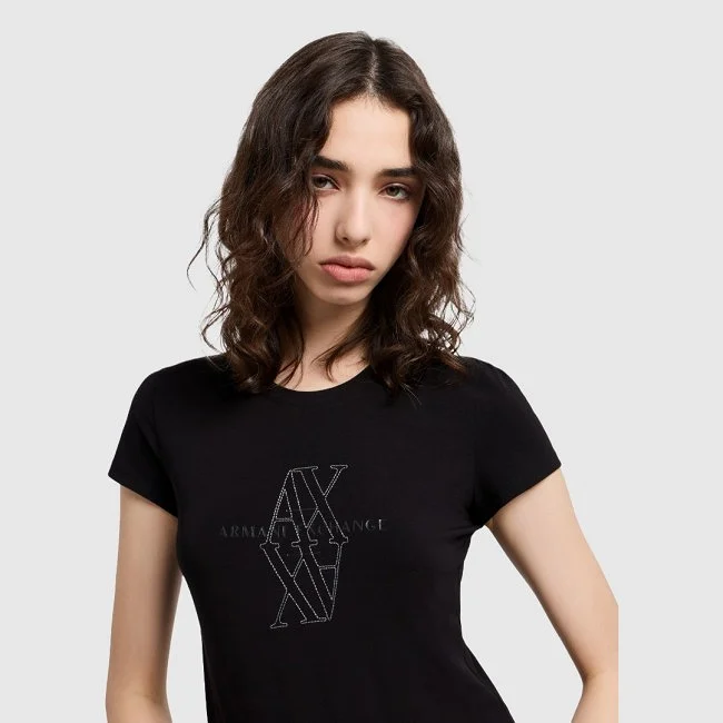 Camiseta Armani Exchange Negra Mujer