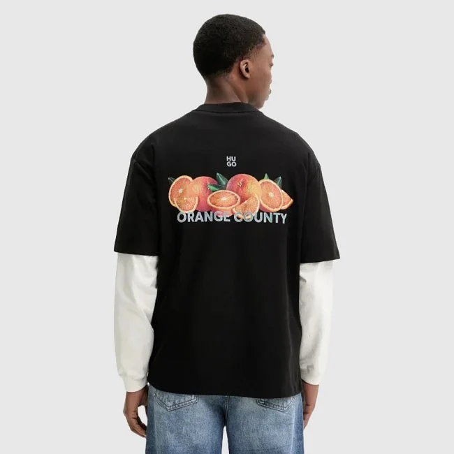 Camiseta Hugo Negra Hombre