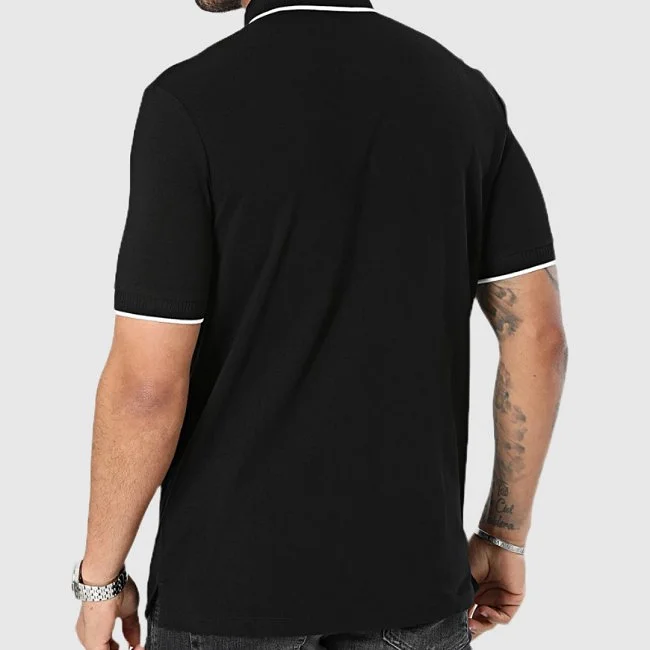 Polo Hugo Negro Hombre