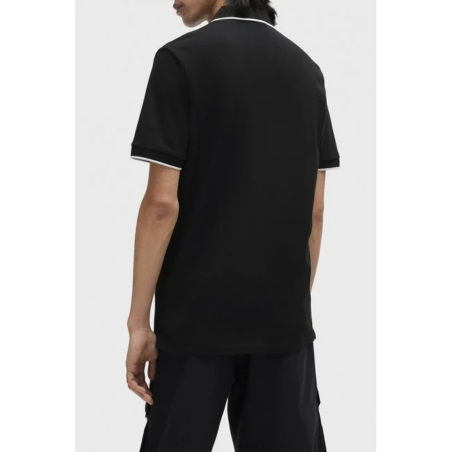 Polo Hugo Negro Hombre