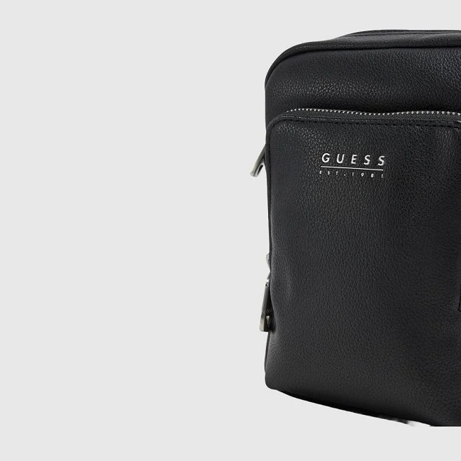 Bandolera Guess Negra Hombre