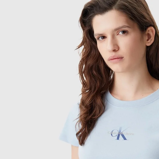 Camiseta Calvin Klein Azul Mujer