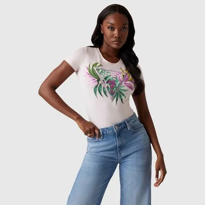 Camiseta Guess Rosa Mujer...
