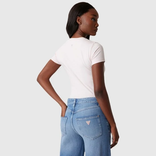 Camiseta Guess Rosa Mujer