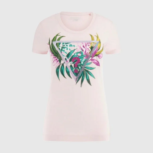 Camiseta Guess Rosa Mujer