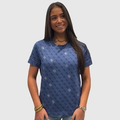 Camiseta Guess Azul Mujer...