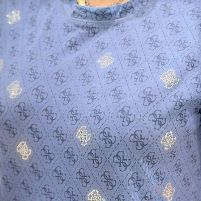 Camiseta Guess Azul Mujer