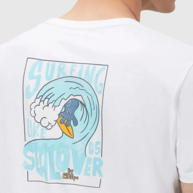 Camiseta El Pulpo Blanca Hombre