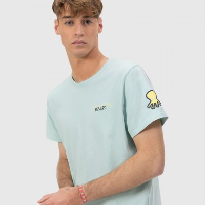 Camiseta El Pulpo Turquesa...