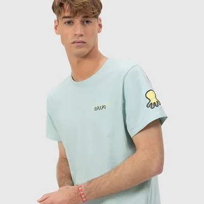 Camiseta El Pulpo Turquesa...