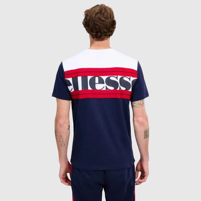 Camiseta Ellesse Azul Marino y Rojo...