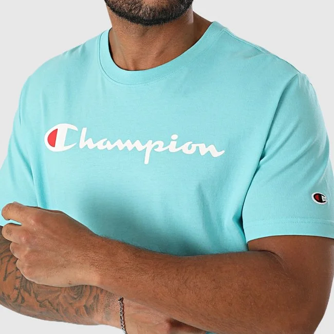 Camiseta Champion Turquesa Hombre