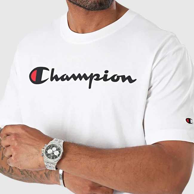 Camiseta Champion Blanca Hombre Camiseta Champion Blanca Hombre