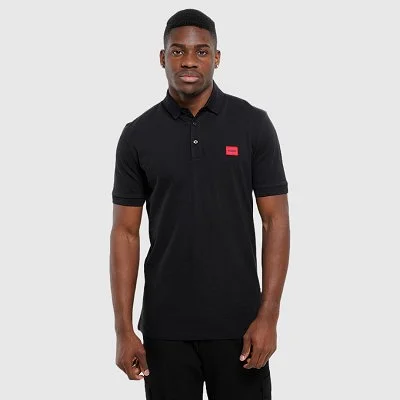 Polo Hugo Negro Hombre Logo...
