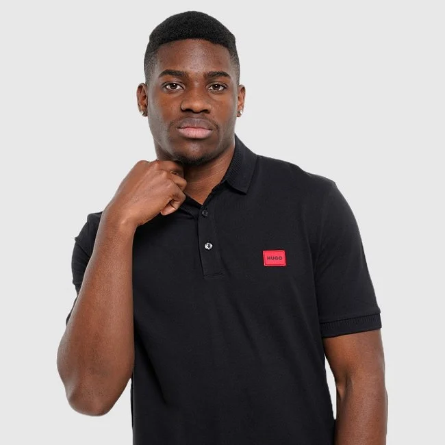 Polo Hugo Negro Hombre
