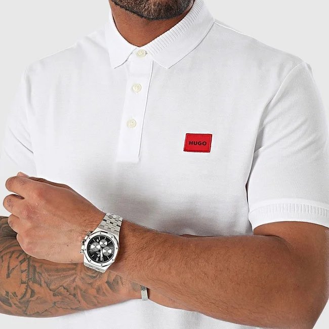 Polo Hugo Hombre Blanco