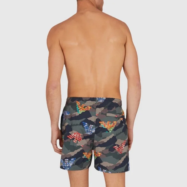 Bañador Armani Verde Estampado Hombre