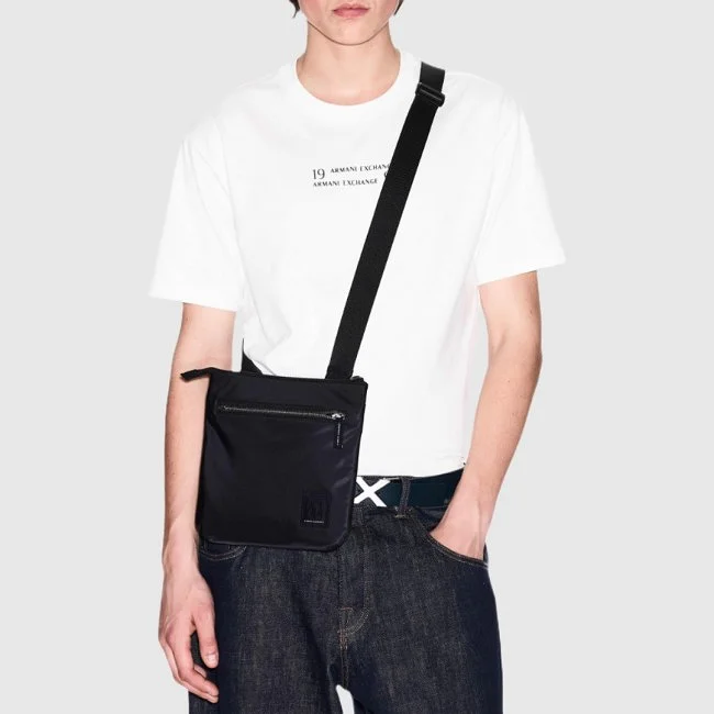 Bandolera Armani Exchange Negra Hombre