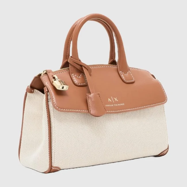 Bolso Armani Exchange Marrón y Blanco...