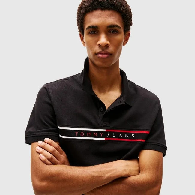Polo Tommy Hilfiger Negro Hombre