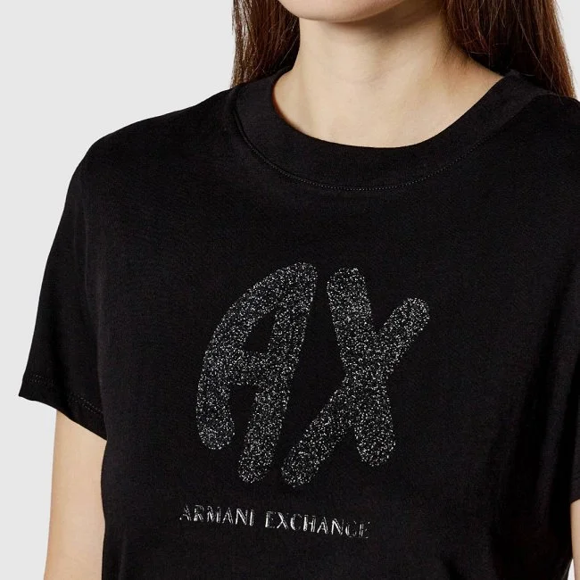 Camiseta Armani Exchange Negra Mujer