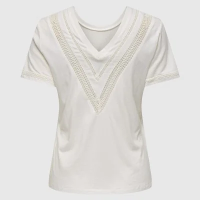 Camiseta ONLY Blanca Mujer 2