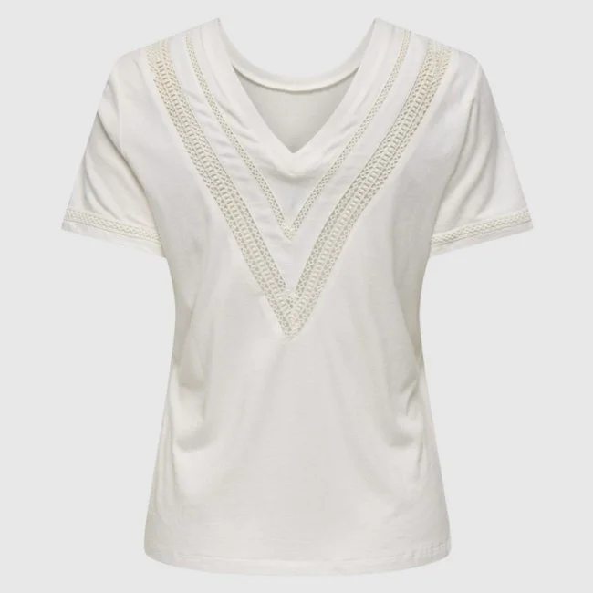 Camiseta ONLY Blanca Mujer