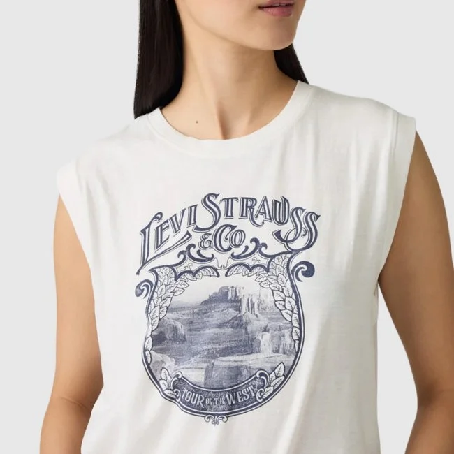 Camiseta Levi's Blanca Mujer