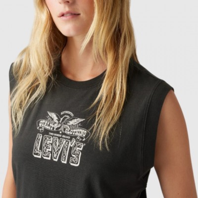 Camiseta Levi's Negra Mujer... 2