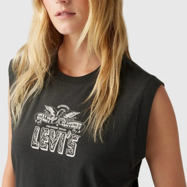 Camiseta Levi's Negra Mujer