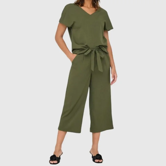 Pantalón ONLY Kaki Mujer