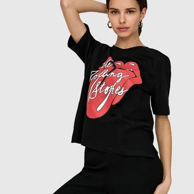 Camiseta ONLY Negra Mujer... 2