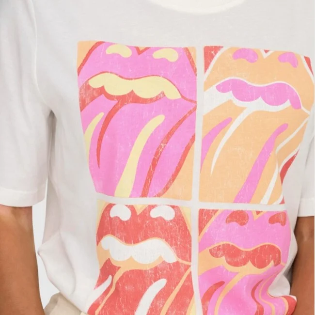 Camiseta ONLY Blanca Mujer