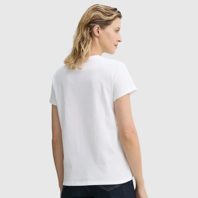 Camiseta Levi's Blanca y Azul Mujer