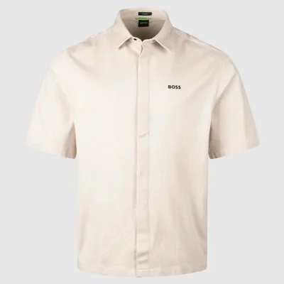 Camisa Boss Beige Hombre